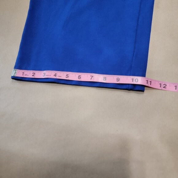 autres filles Size L Royal Blue Pull On Capri / Crop Stretch Pants Wide Leg, EUC - Picture 10 of 12